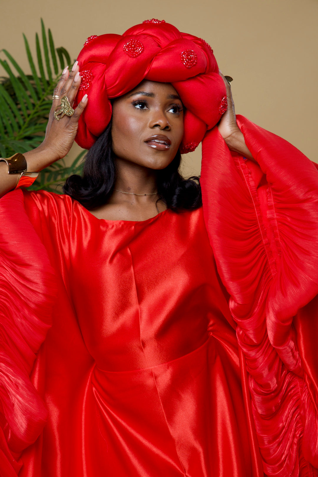Gigantic braided headgear/headwrap.