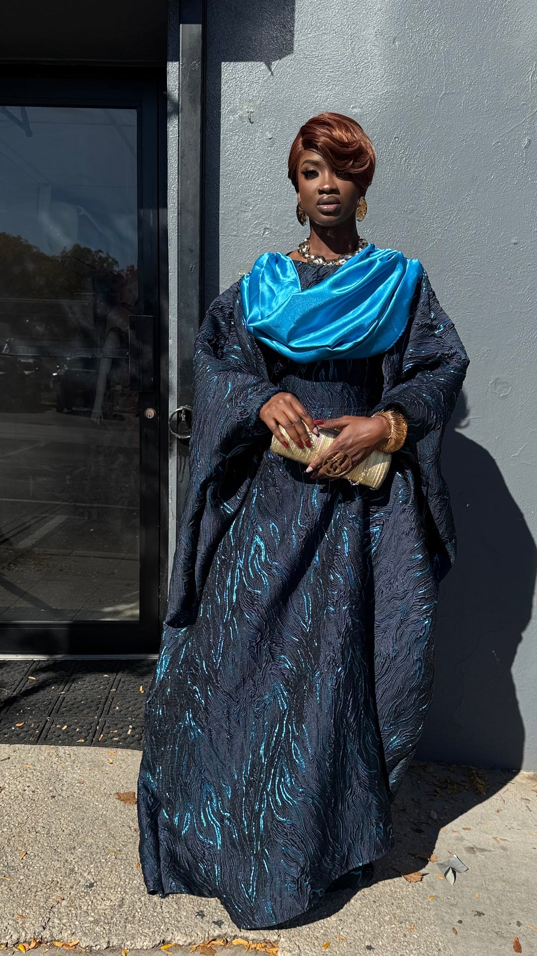 Luxe Premium Brocade Rich Aunty Bubu Gown.