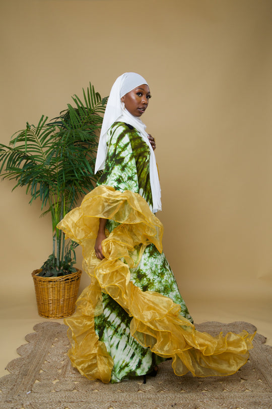 Adire bubu/kaftan gown.