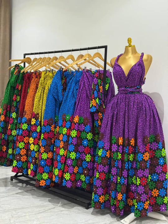 African print long infinity ♾️ maxi dress.