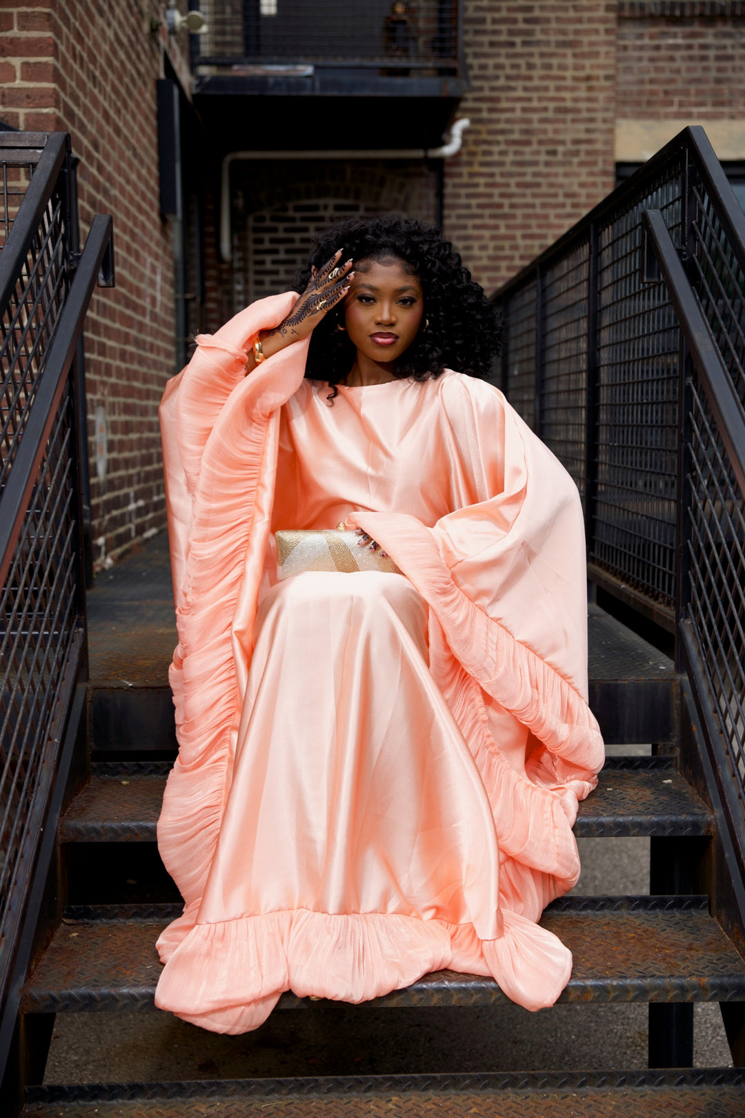 Luxe rich auntie bubu/kaftan gown