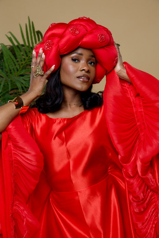 Gigantic braided headgear/headwrap.