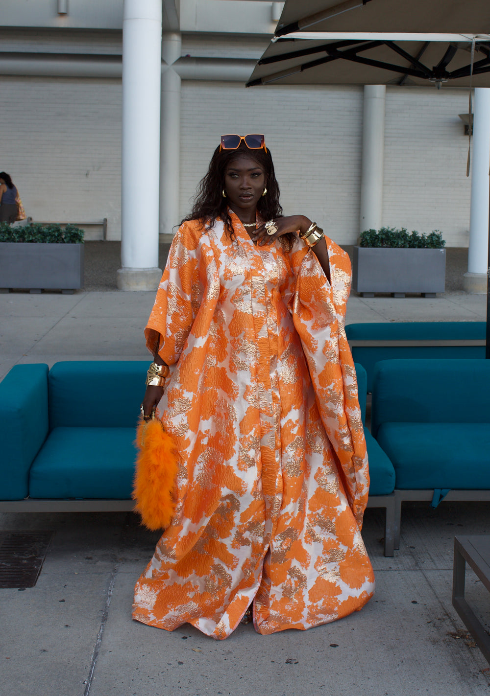 Luxe rich auntie bubu/kaftan gown