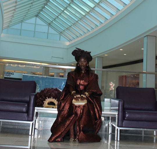 Luxe African rich auntie bubu gown🤎