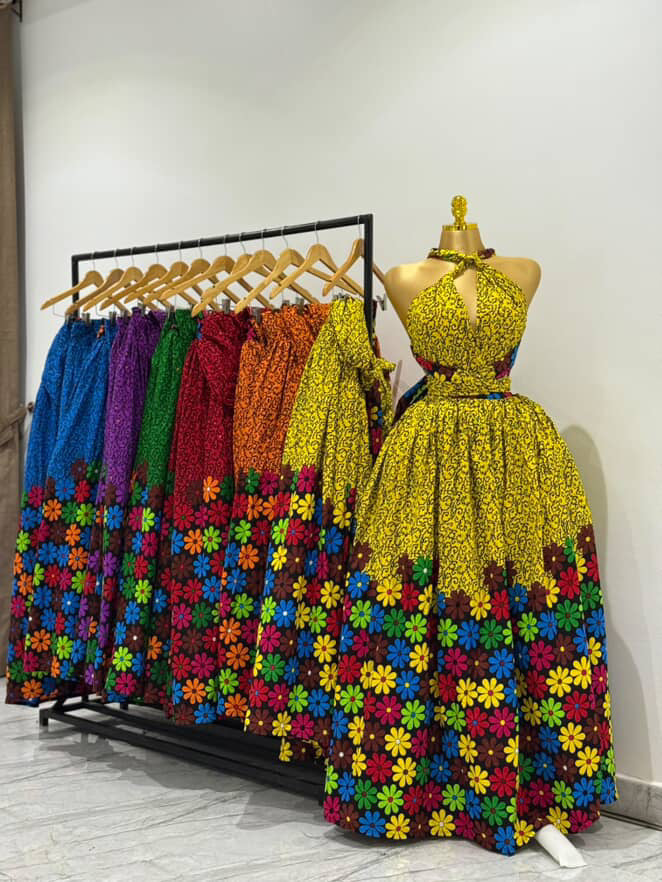 african print maxi dresses Juwon Dress (Yellow and Green) 2X This limitless African print dress can be worn with a choice of flats or heels depending on the occasion Stunning Teal African Print Maxi