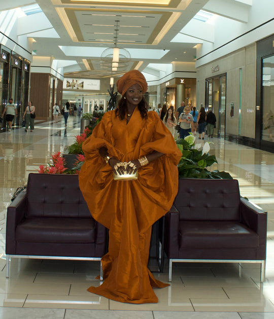 Luxe premium taffeta rich auntie bubu gown.