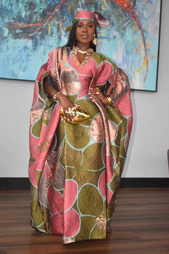 The Royal Petal Brocade Bubu Gown.🌸