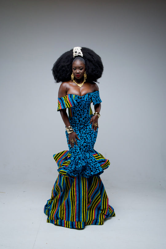 Corset African Print Prom/Wedding Mermaid Dress.