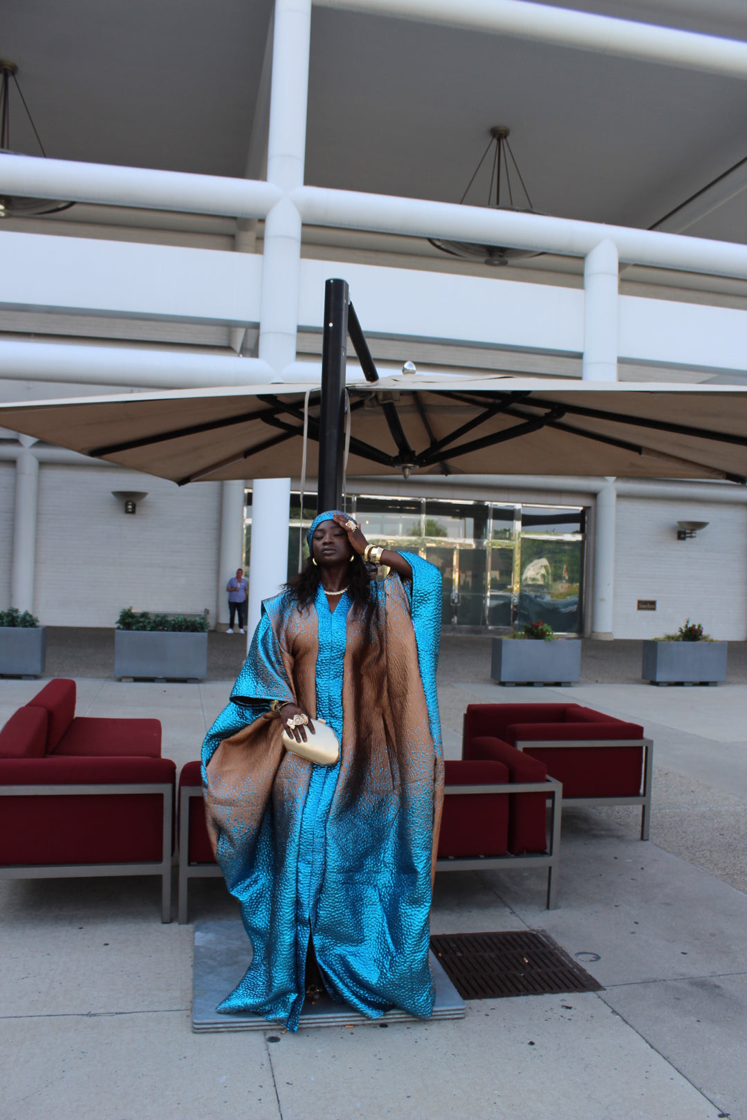 Luxe rich auntie bubu/kaftan gown