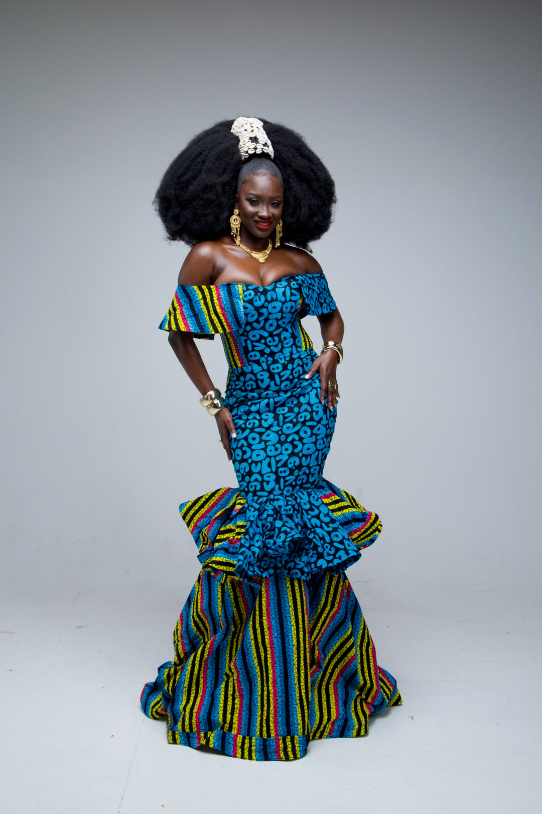 Corset African Print Prom/Wedding Mermaid Dress.