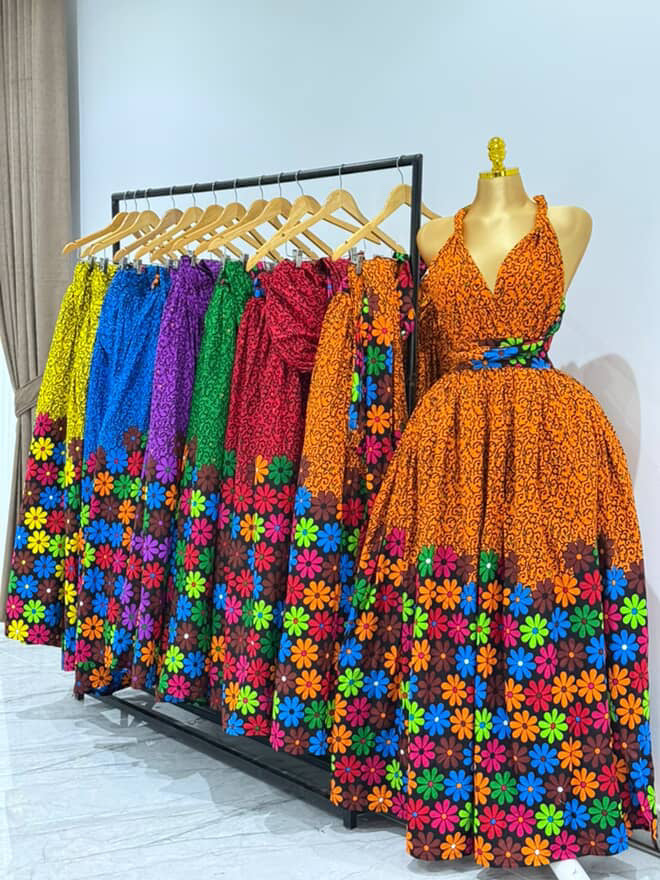 African print long infinity ♾️ maxi dress.