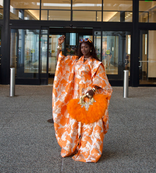 Luxe rich auntie bubu/kaftan gown