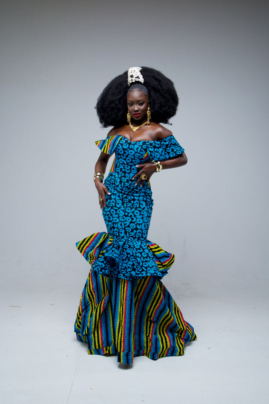 Corset African Print Prom/Wedding Mermaid Dress.