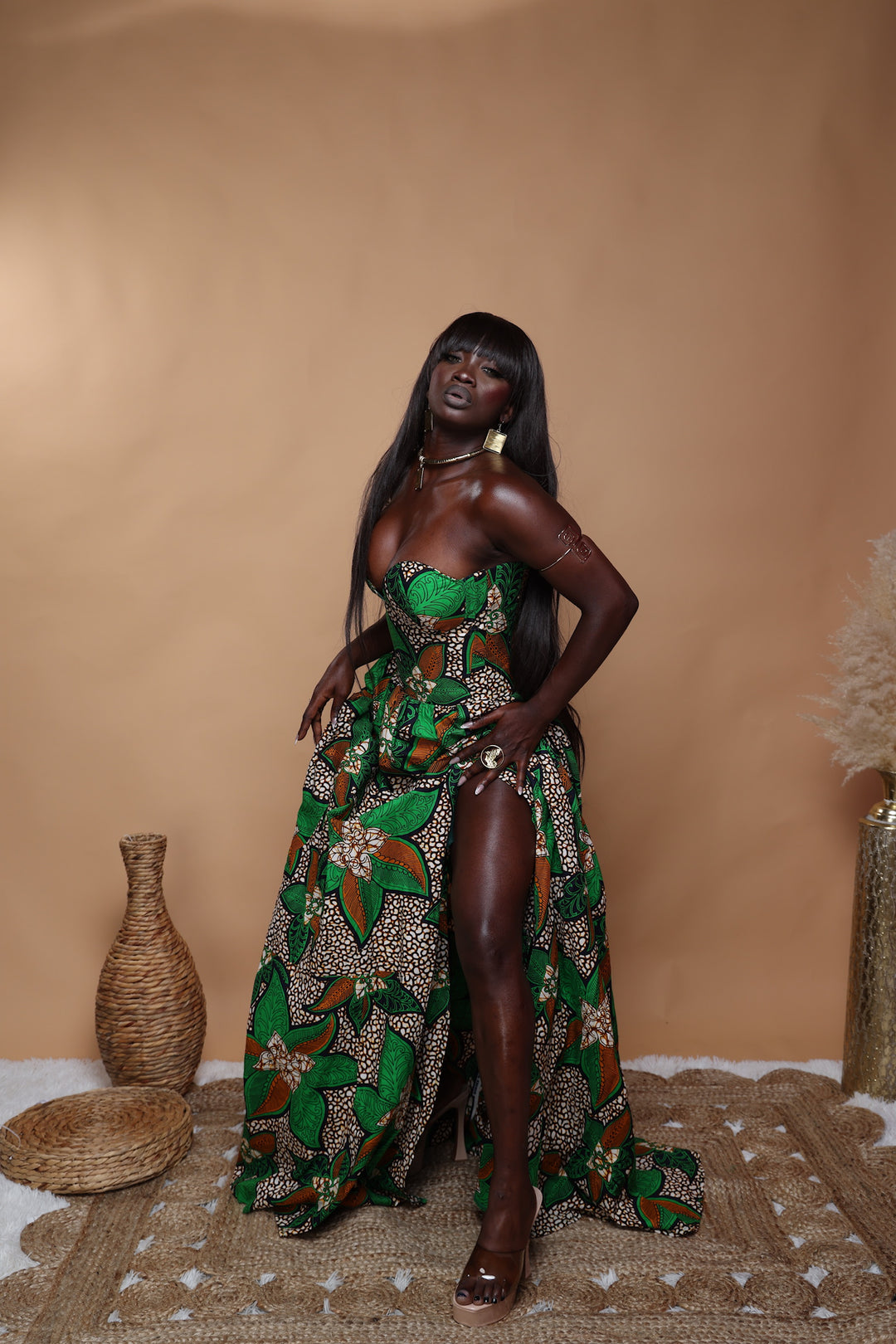 African print corset dress/gown. – K.D.Kollections Store