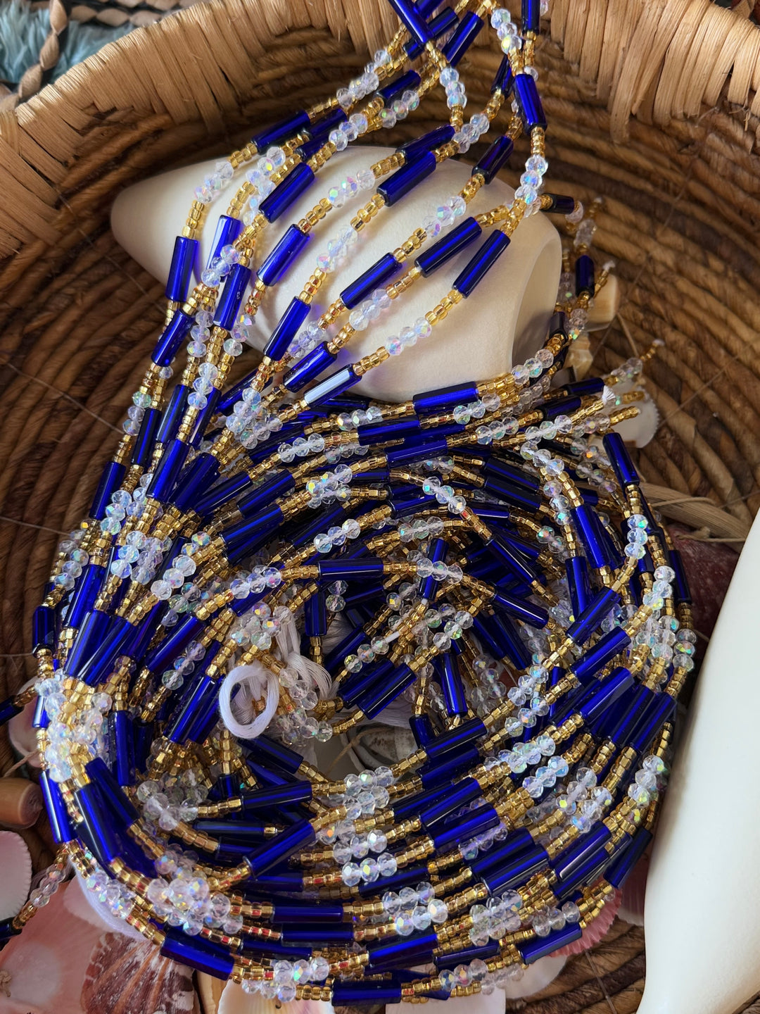 Crystal waist beads