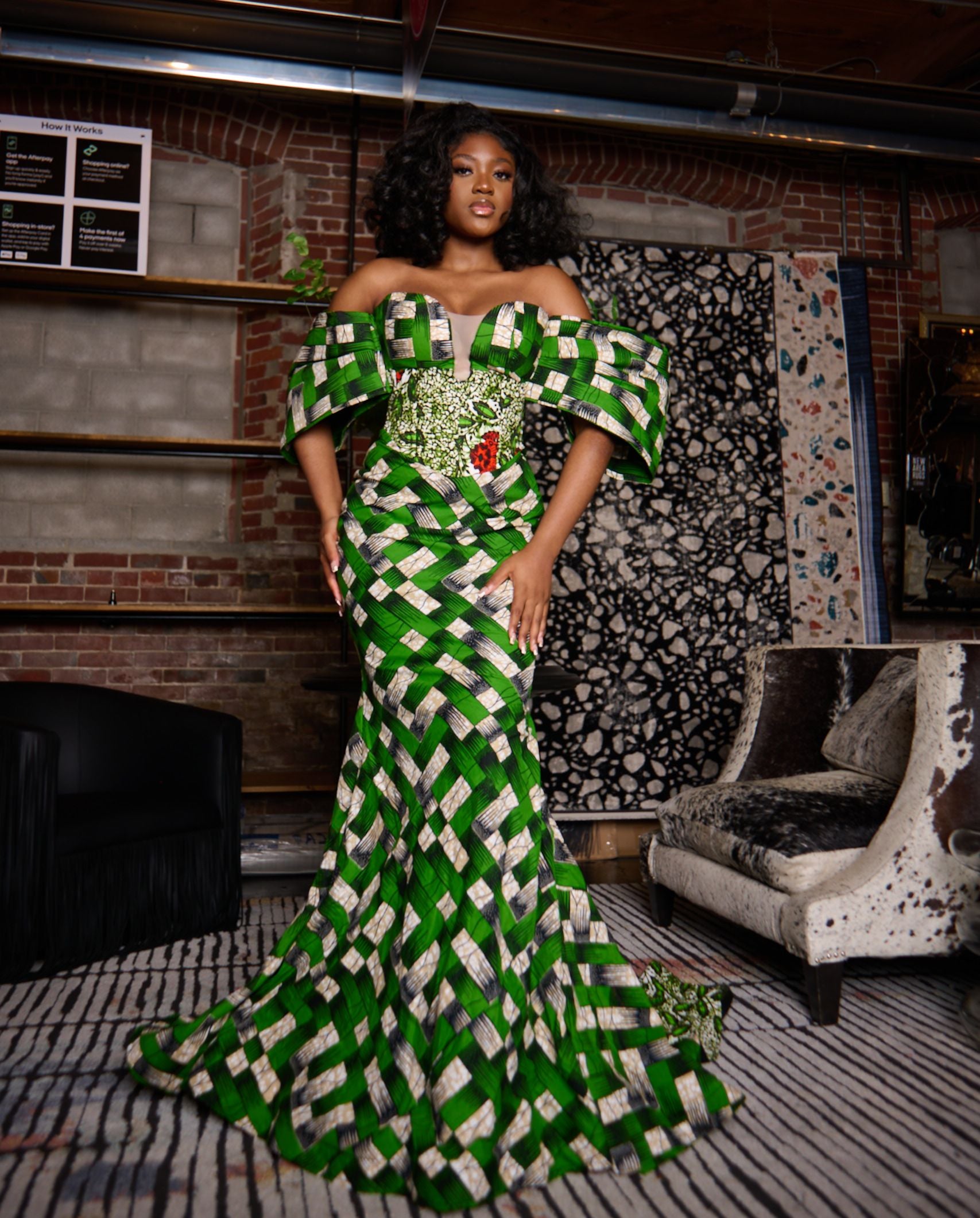African print kente ball dress for prom ,African women clothing,long go -  Afrikrea