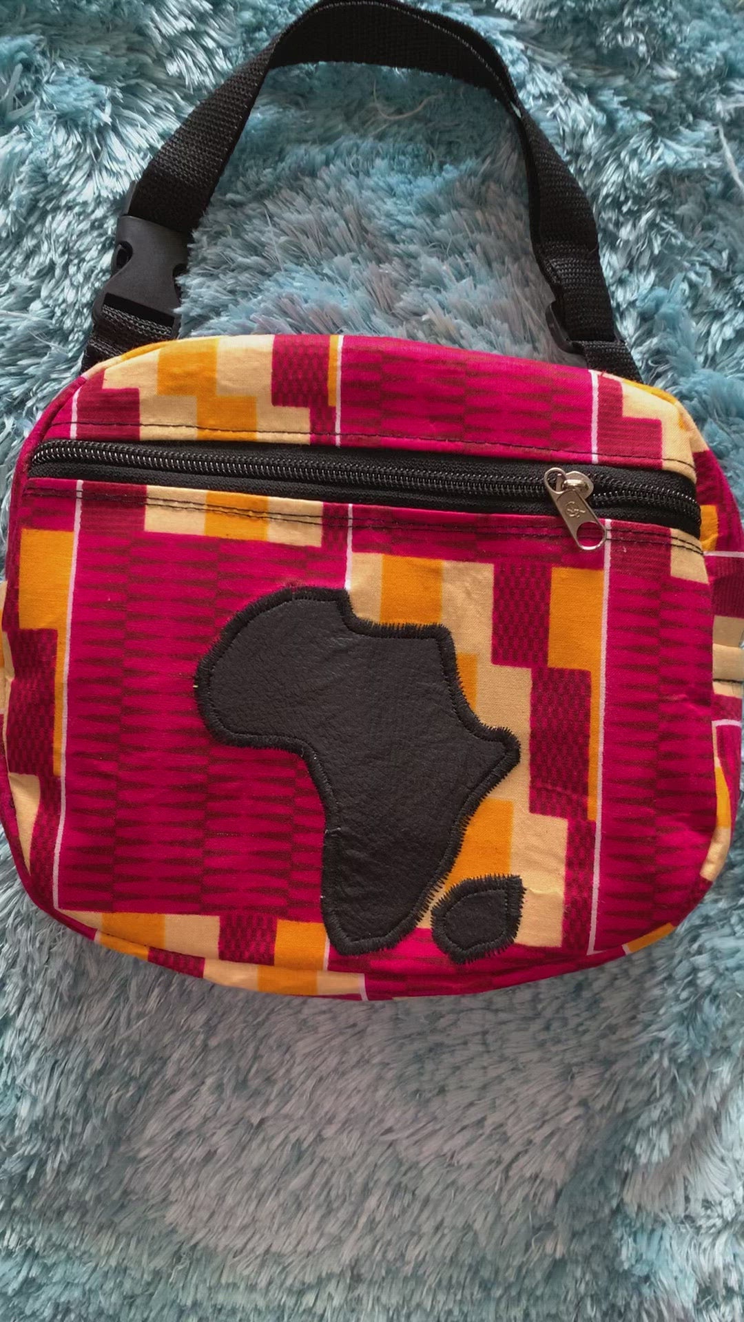 African print fanny pack.