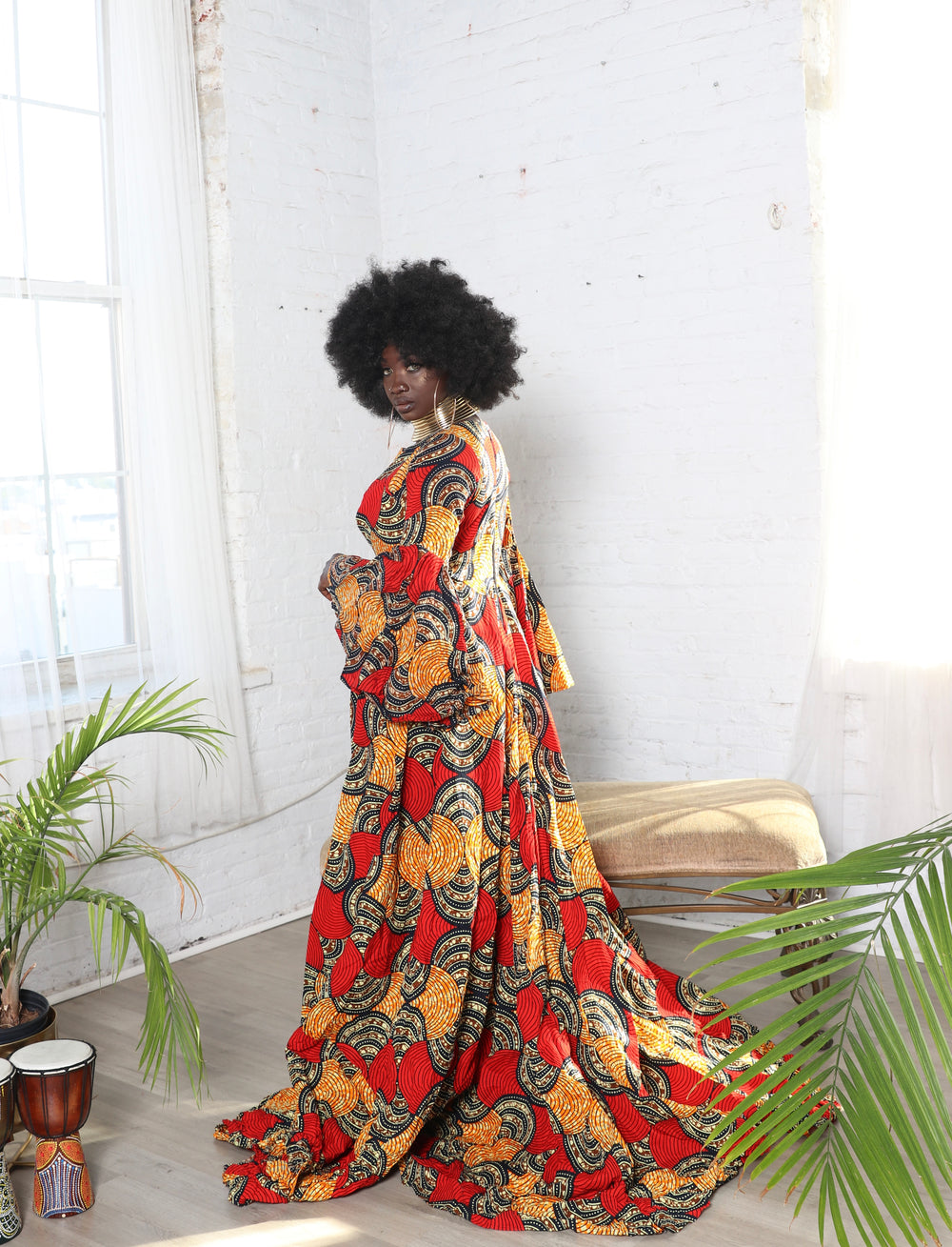 African print maxi/ball gown💥