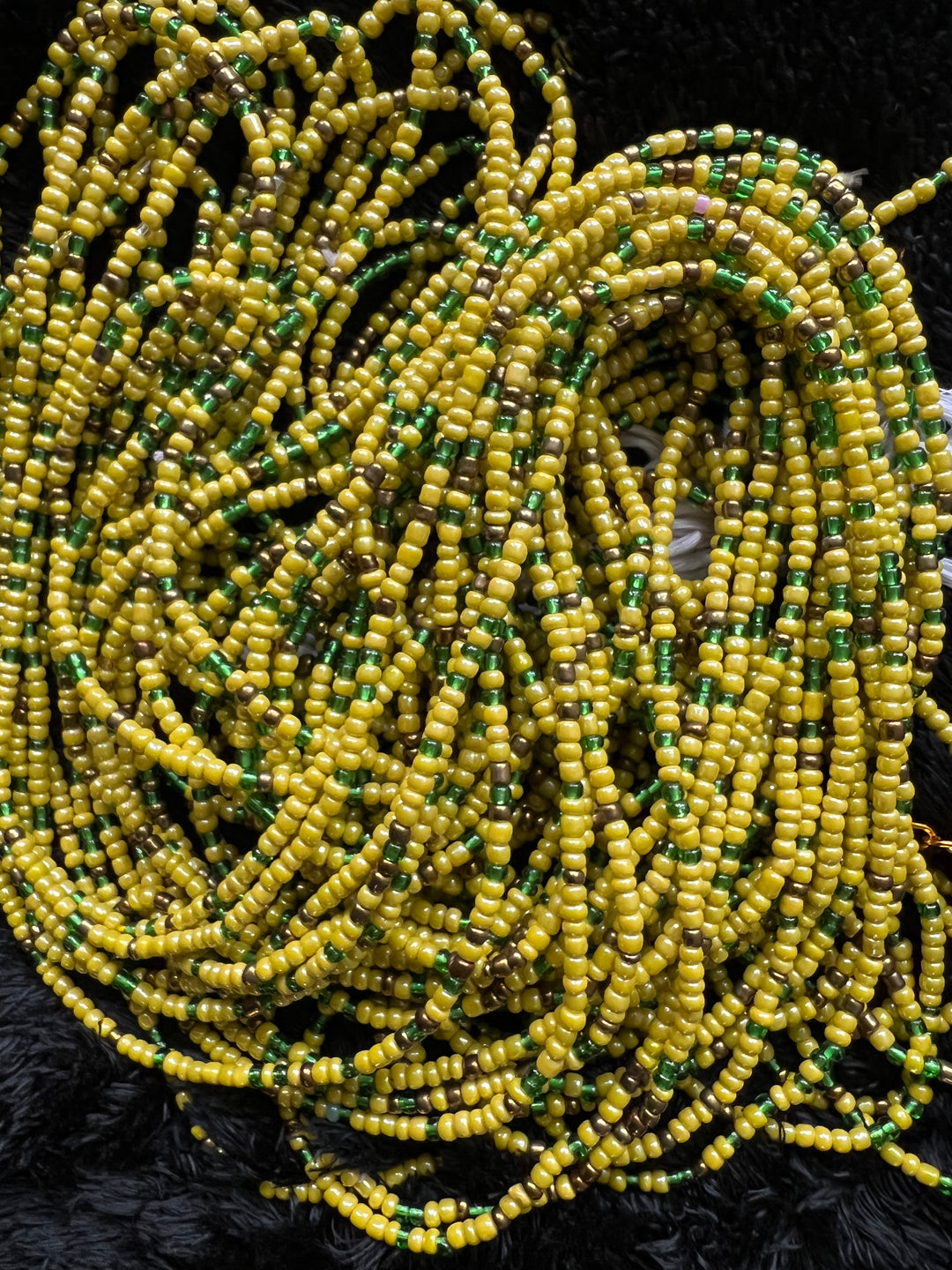 Green and yellow waist beads 🔥