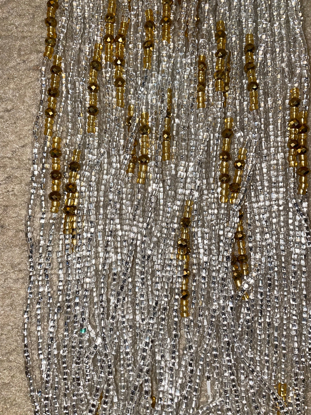 Goddess👸🏾 Silver and Gold waist beads 🔥 plus size waist beads. Fit up –  K.D.Kollections Store