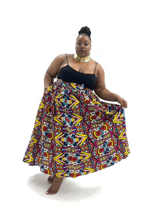 African print long maxi skirt 💥