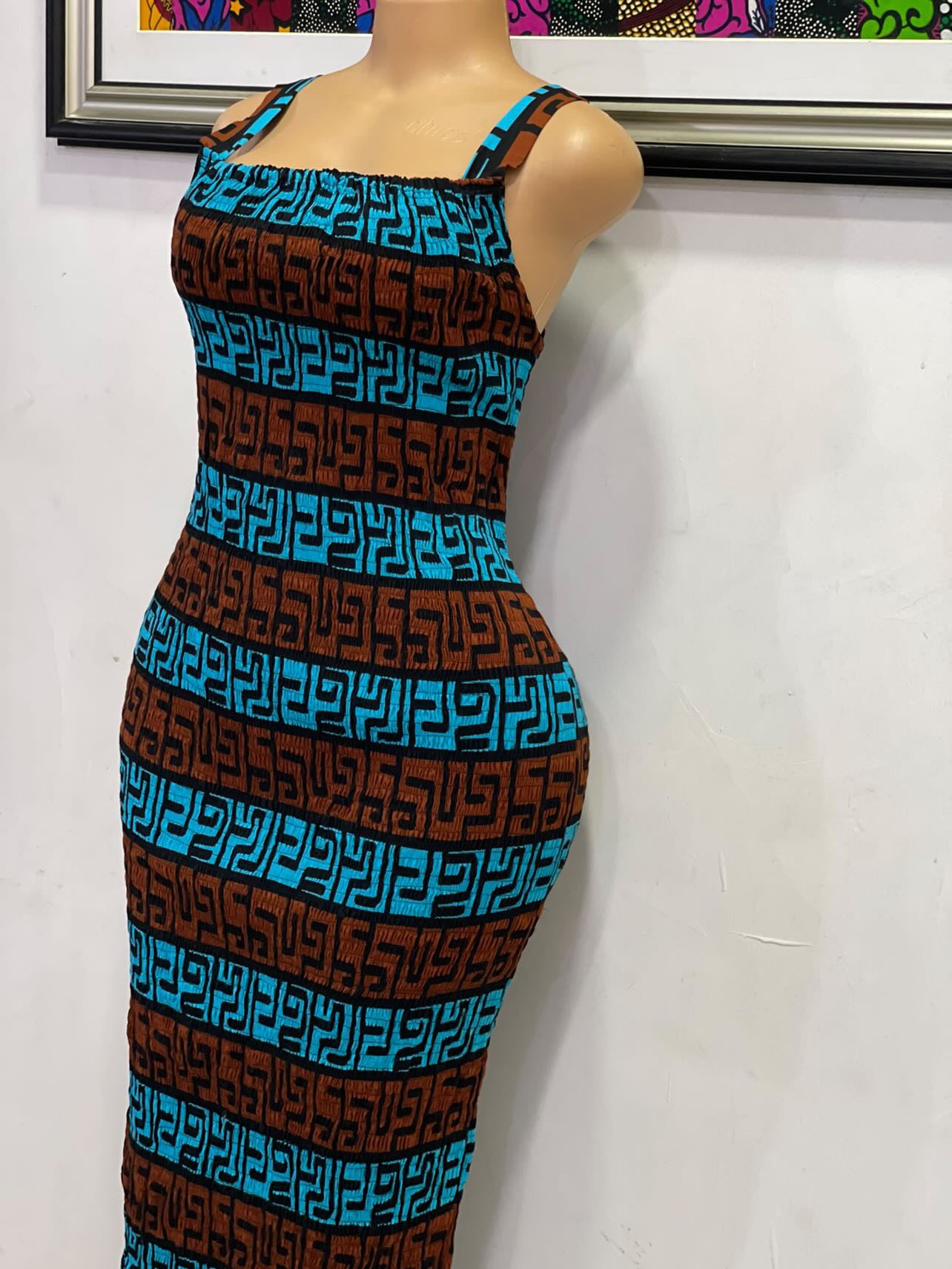 African print stretchy bodycon dress. K.D.Kollections Store African print stretchy bodycon dress. K.D.Kollections Store