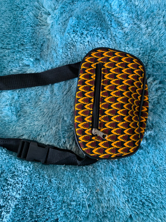 Authentic African Print waist bag. - K.D.Kollections Store