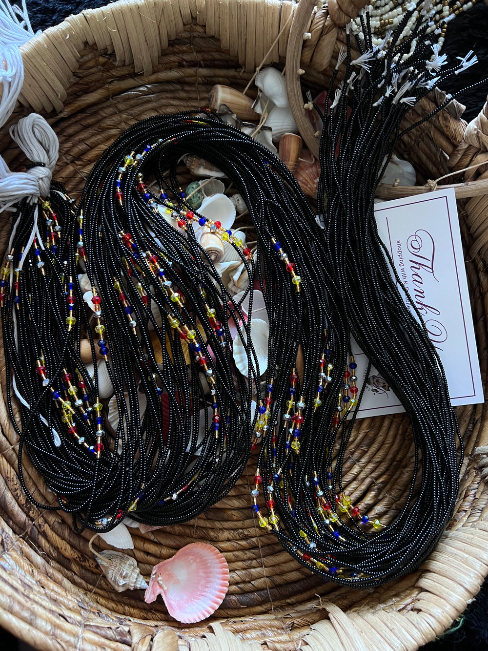 Handmade waist beads from the motherland🖤