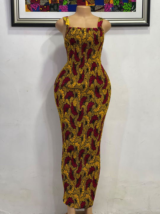 African print stretchy bodycon dress.💥